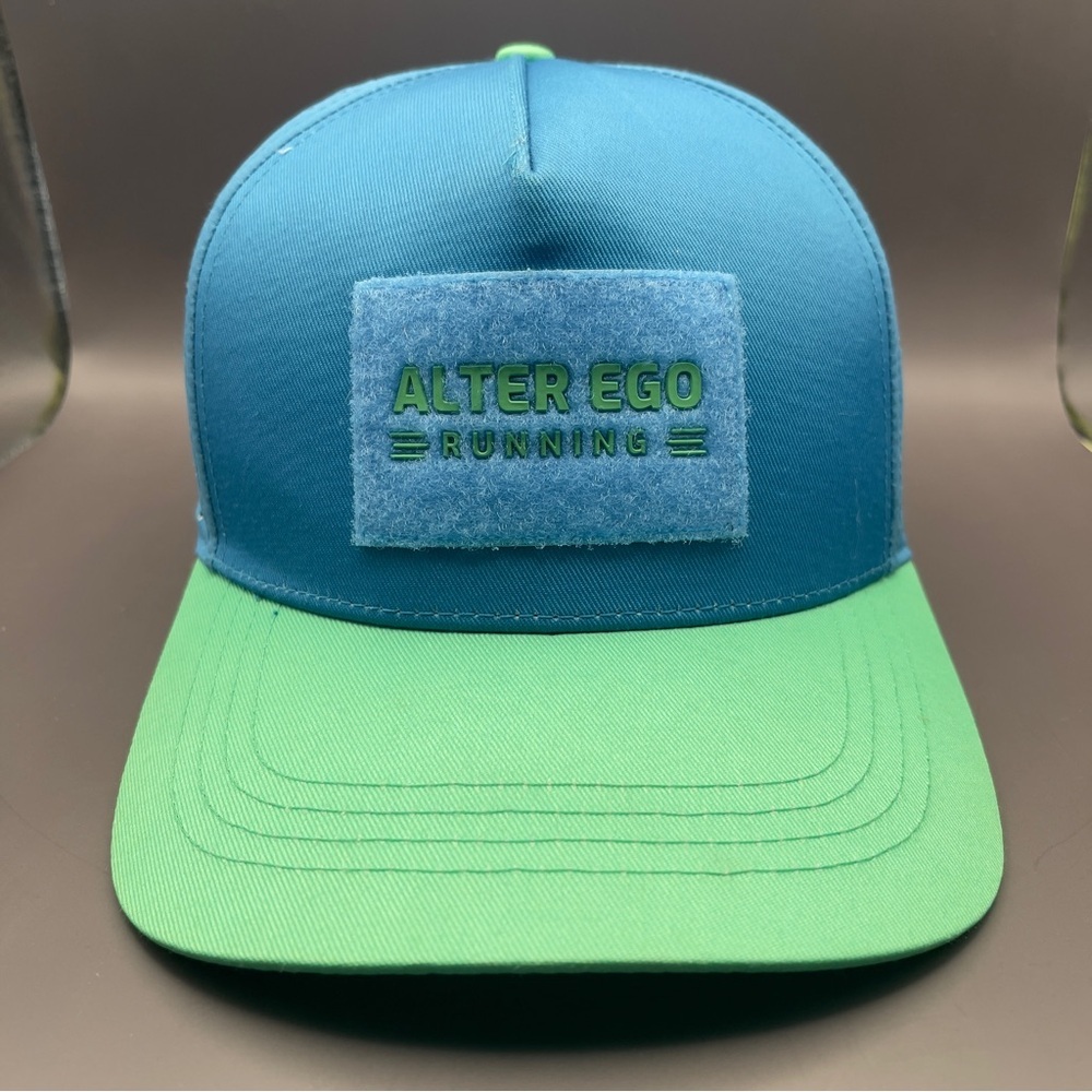 Alter Ego Running Snapback Hat Teal/Green Adjustable Cap EUC